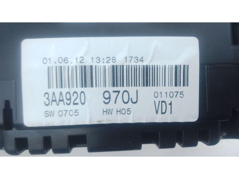 Recambio de cuadro instrumentos para volkswagen passat b7 (362) 2.0 tdi referencia OEM IAM 3AA920970J  