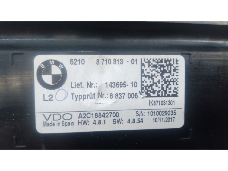 Recambio de cuadro instrumentos para bmw 1 (f20) 116 d referencia OEM IAM 6210871081301 A2C18542700 