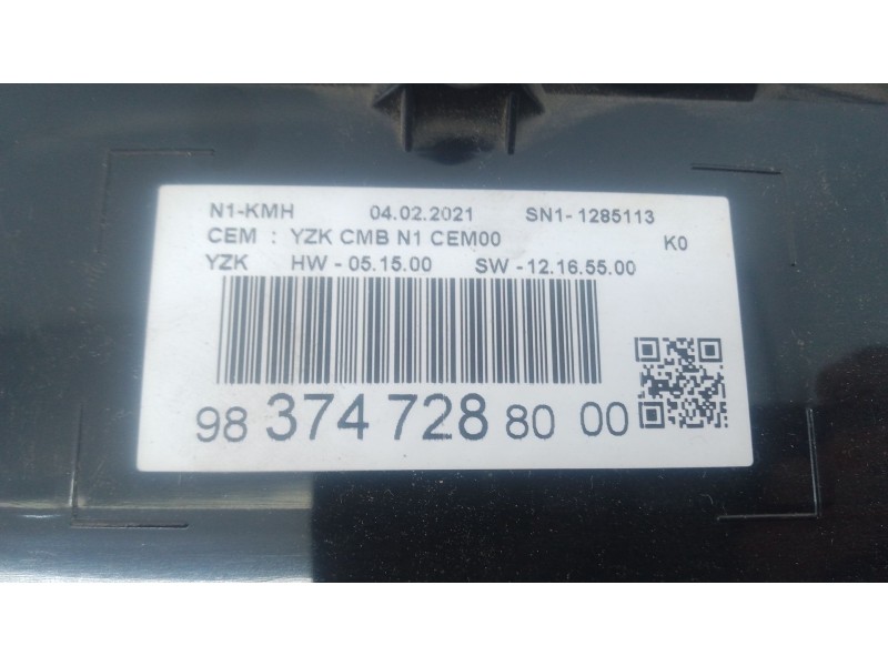 Recambio de cuadro instrumentos para opel vivaro c furgoneta (k0) 2.0 referencia OEM IAM 9837472880  