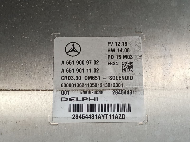Recambio de centralita motor uce para mercedes-benz cla coupé (c117) cla 200 cdi / d (117.308) referencia OEM IAM A6519009702 A6