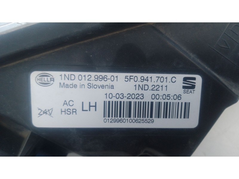 Recambio de faro antiniebla izquierdo para seat leon (kl1, klg) 2.0 tdi referencia OEM IAM   