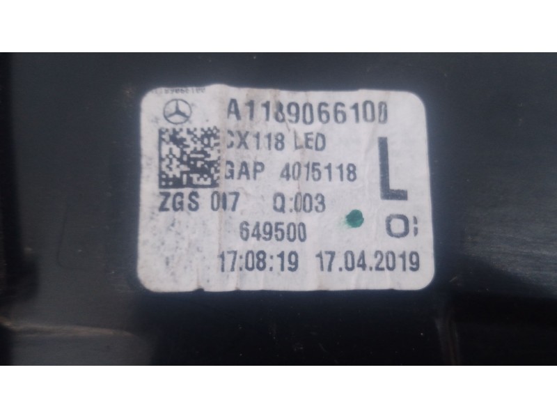 Recambio de piloto trasero izquierdo porton para mercedes-benz cla shooting brake (x118) cla 200 (118.687) referencia OEM IAM   