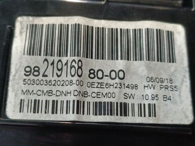 Recambio de cuadro instrumentos para peugeot 508 sw ii (fc_, fj_, f4_) 1.5 bluehdi 130 referencia OEM IAM 98219168  