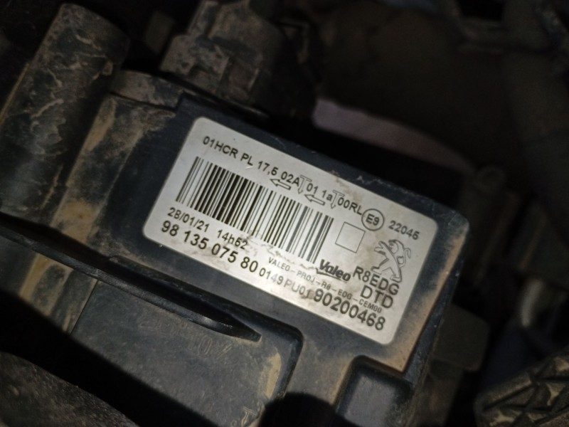 Recambio de faro derecho para peugeot 508 sw ii (fc_, fj_, f4_) 1.5 bluehdi 130 referencia OEM IAM 9813507580  