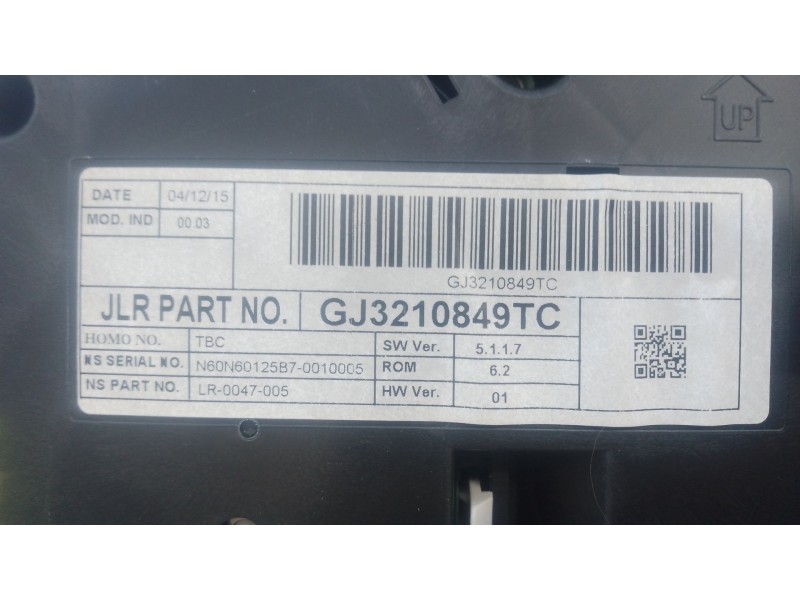 Recambio de cuadro instrumentos para land rover range rover evoque (l538) 2.0 d 4x4 referencia OEM IAM GJ3210849TC  