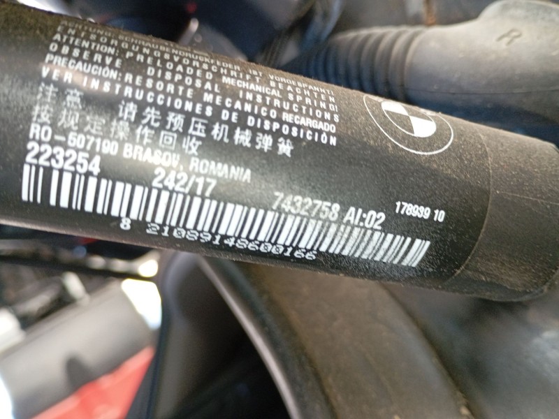 Recambio de amortiguador trasero derecho porton para bmw 2 active tourer (f45) 216 d referencia OEM IAM 7432758  