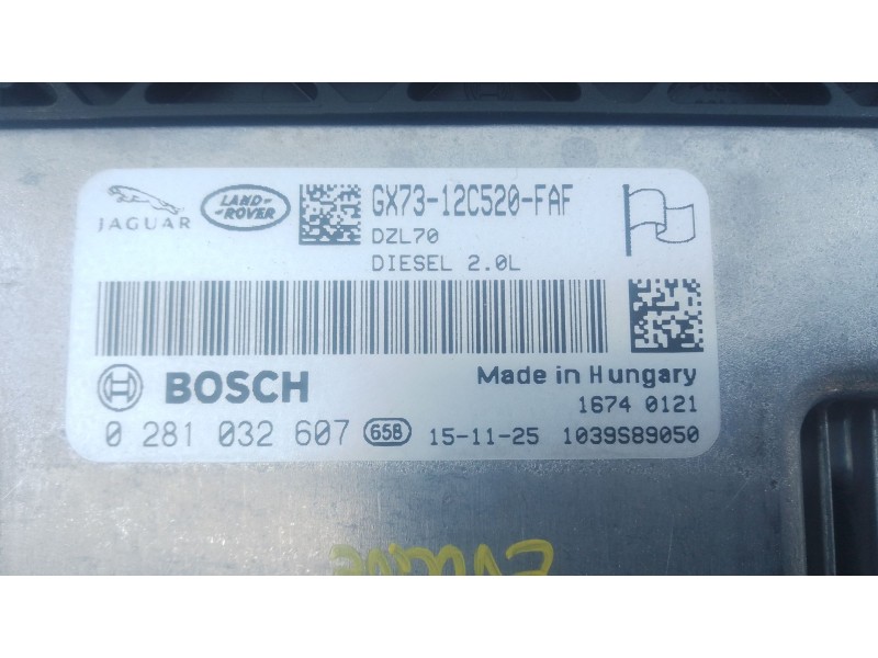 Recambio de centralita motor uce para land rover range rover evoque (l538) 2.0 d 4x4 referencia OEM IAM GX7312C520FAF 0281032607