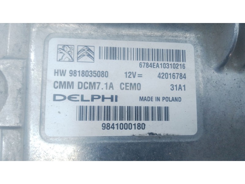Recambio de centralita motor uce para opel vivaro c furgoneta (k0) 2.0 referencia OEM IAM 9818035080 9841000180 