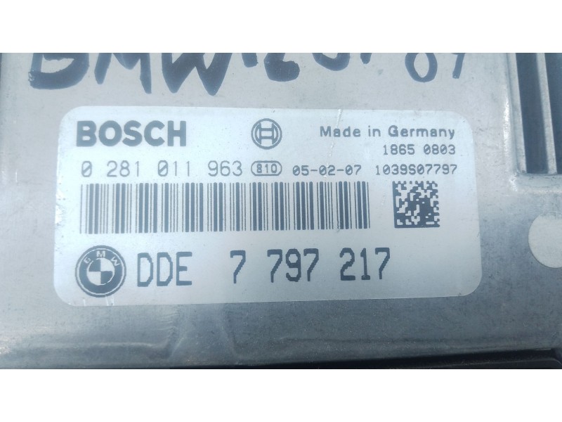 Recambio de centralita motor uce para bmw 1 (e87) 120 d referencia OEM IAM 7797217 0281011963 