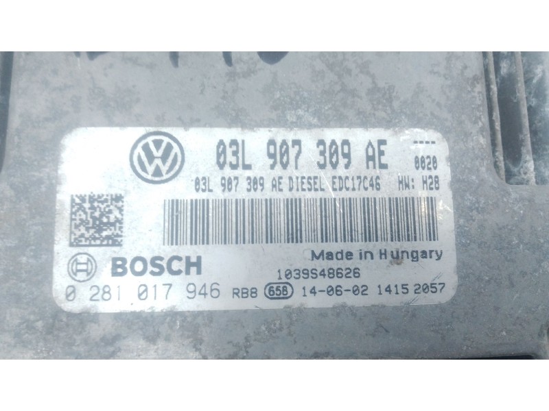 Recambio de centralita motor uce para volkswagen passat b7 (362) 2.0 tdi referencia OEM IAM 03L907309AE 0281017946 
