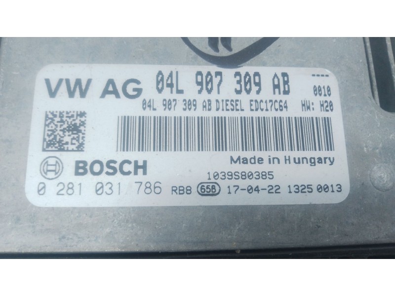 Recambio de centralita motor uce para audi q3 (8ub, 8ug) 2.0 tdi referencia OEM IAM 04L907309AB 0281031786 