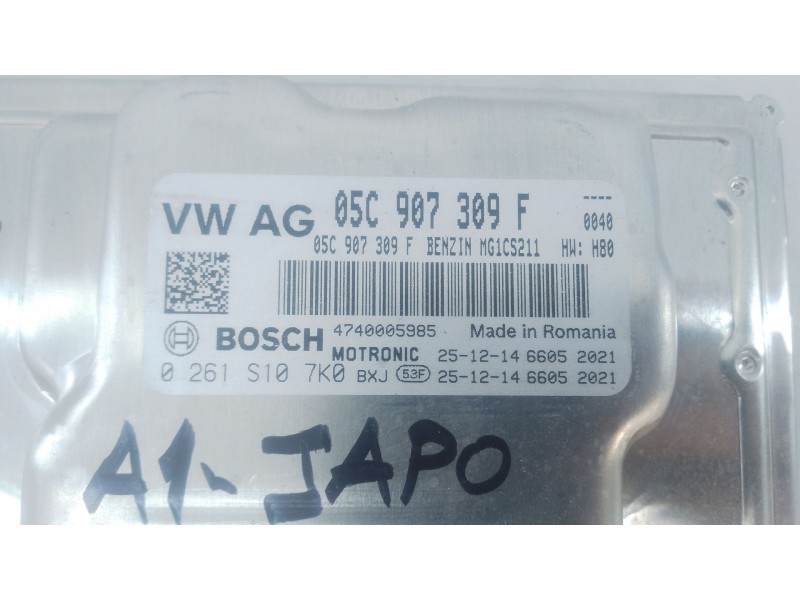 Recambio de centralita motor uce para audi a1 sportback (gba) 25 tfsi referencia OEM IAM 05C907309F 0261S107K0 