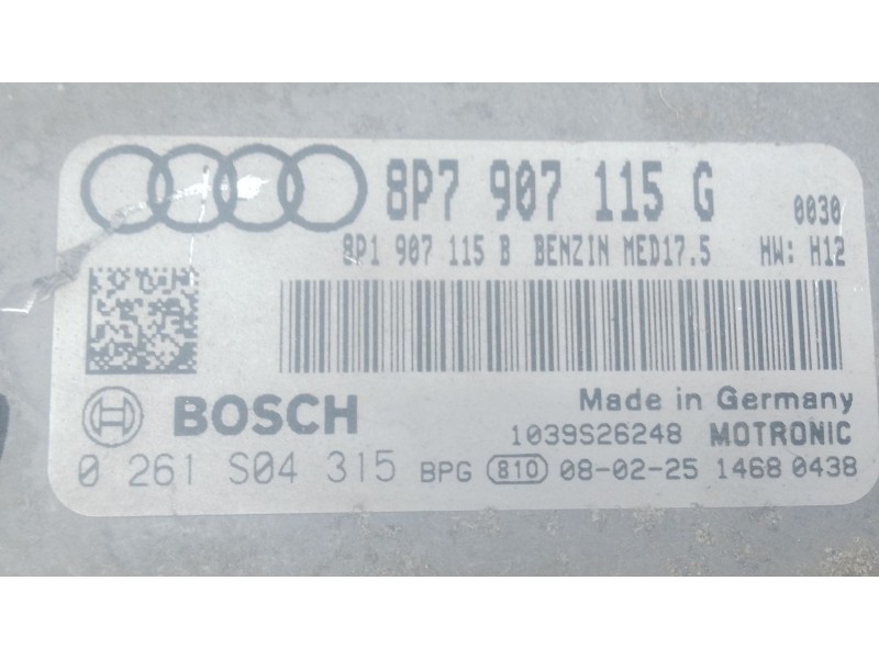 Recambio de centralita motor uce para audi a3 (8p1) 1.8 tfsi referencia OEM IAM 8P7907115G 0261S04315 