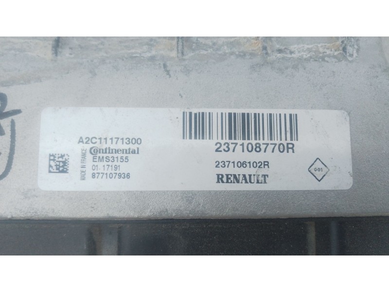 Recambio de centralita motor uce para renault captur i (j5_, h5_) 1.2 tce 120 referencia OEM IAM 237108770R A2C11171300 