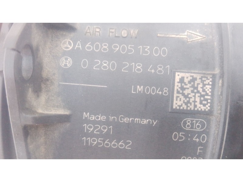 Recambio de caudalimetro para mercedes-benz clase a (w177) a 180 d (177.003) referencia OEM IAM A6089051300 0280218481 