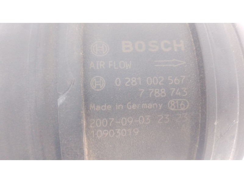 Recambio de caudalimetro para bmw 1 (e87) 118 d referencia OEM IAM 7788743 0281002567 