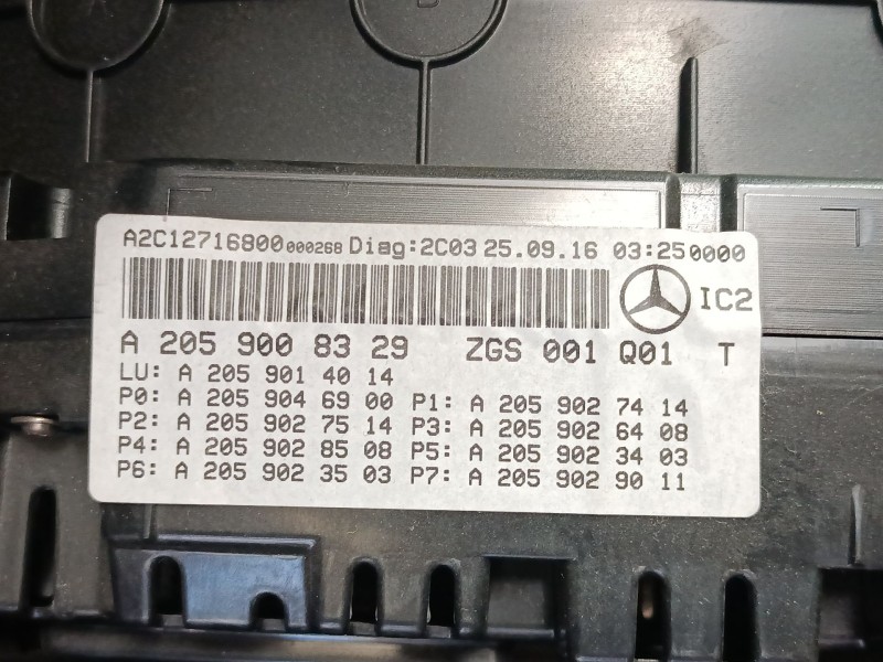 Recambio de cuadro instrumentos para mercedes-benz clase c t-model (s205) c 200 bluetec / d (205.237) referencia OEM IAM   