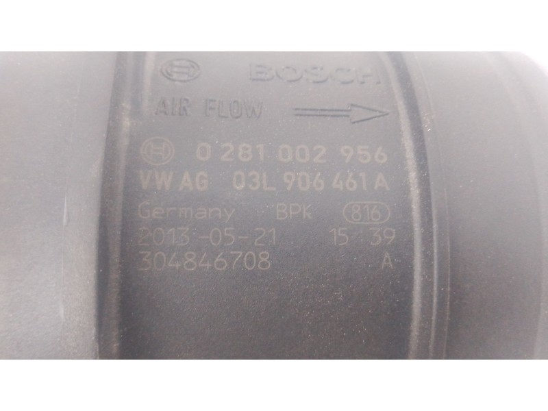 Recambio de caudalimetro para volkswagen passat b7 (362) 2.0 tdi referencia OEM IAM 03L906461A 0281002956 