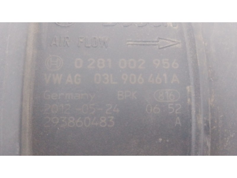 Recambio de caudalimetro para volkswagen passat b7 (362) 2.0 tdi referencia OEM IAM 03L906461A 0201002956 