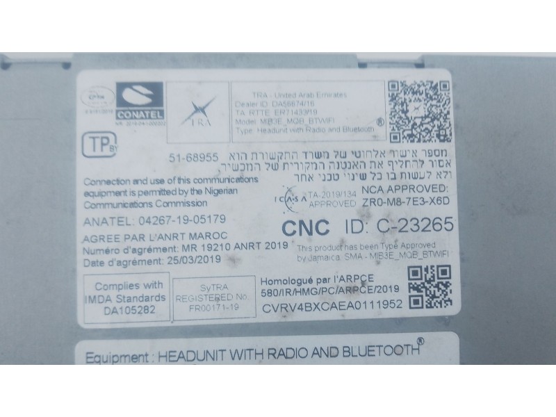 Recambio de sistema audio / radio cd para skoda kamiq (nw4) 1.0 tsi referencia OEM IAM   