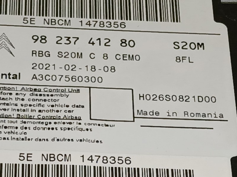 Recambio de kit airbag para opel vivaro c furgoneta (k0) 2.0 referencia OEM IAM   