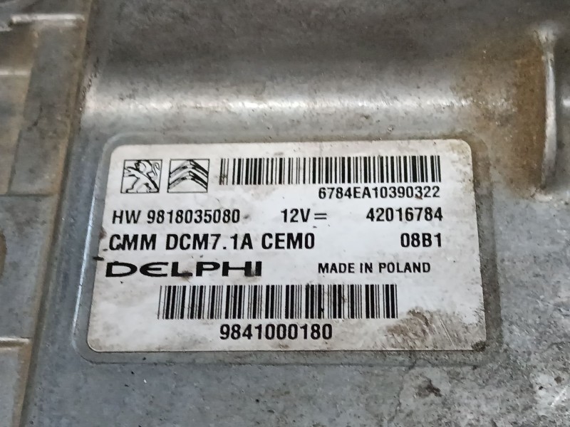 Recambio de centralita motor uce para opel vivaro c furgoneta (k0) 2.0 referencia OEM IAM 9841000180 42016784 