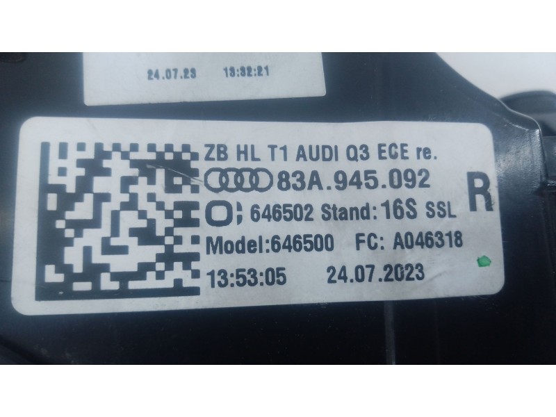 Recambio de piloto trasero derecho para audi q3 sportback (f3n) 45 tfsi e referencia OEM IAM   
