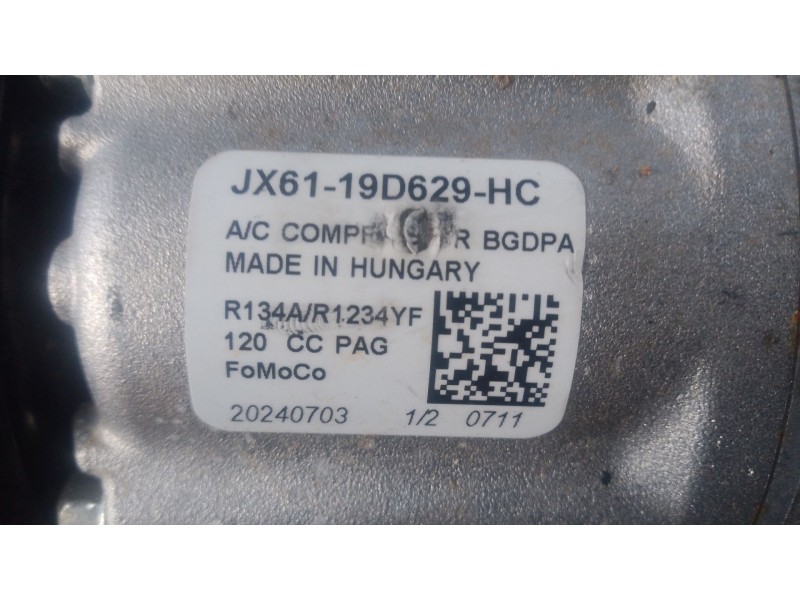 Recambio de compresor aire acondicionado para ford puma (j2k, cf7) 1.0 ecoboost mhev referencia OEM IAM JX6119D629HC  