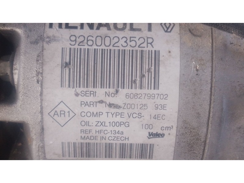 Recambio de compresor aire acondicionado para renault captur i (j5_, h5_) 1.5 dci 90 referencia OEM IAM   