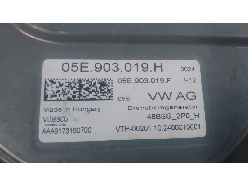 Recambio de alternador para skoda octavia iv combi nx5 1.5 tsi referencia OEM IAM   