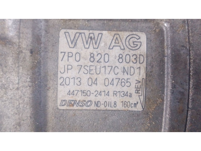 Recambio de compresor aire acondicionado para volkswagen touareg (7p5, 7p6) 3.0 v6 tdi referencia OEM IAM 7P0820803D  