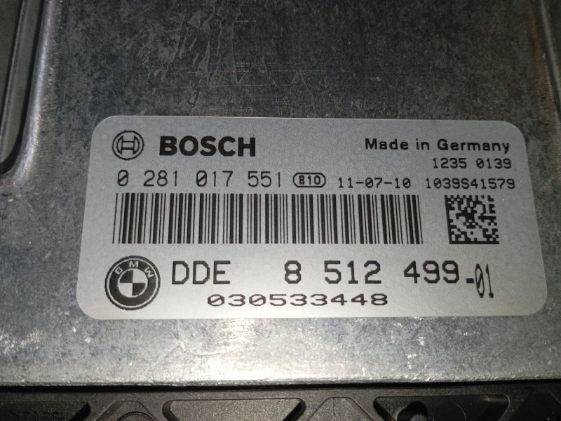 Recambio de centralita motor uce para bmw 1 descapotable (e88) 118 d referencia OEM IAM 8512499401 0281017551 