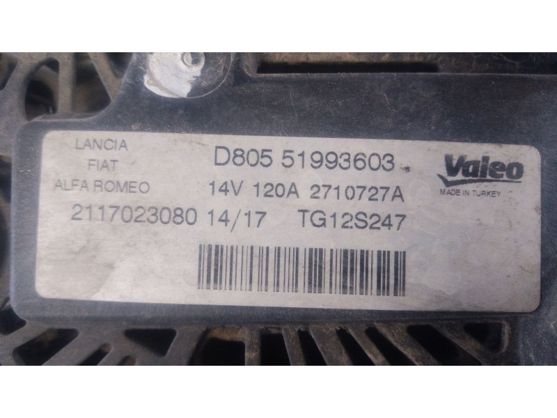 Recambio de alternador para fiat tipo hatchback (356_, 357_) 1.3 d (356hxh1a) referencia OEM IAM   