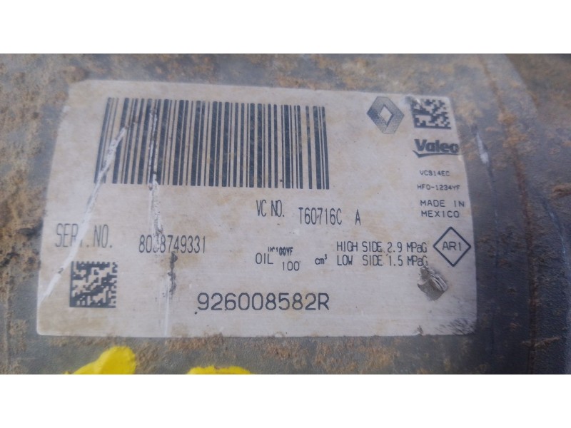 Recambio de compresor aire acondicionado para renault clio iv (bh_) 1.5 dci 90 referencia OEM IAM   