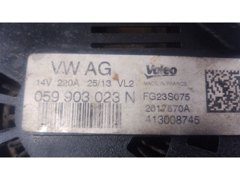 Recambio de alternador para volkswagen touareg (7p5, 7p6) 3.0 v6 tdi referencia OEM IAM   