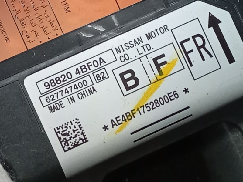 Recambio de kit airbag para nissan x-trail iii (t32_, t32r, t32rr) 1.6 dci (t32) referencia OEM IAM 988204BF0A  