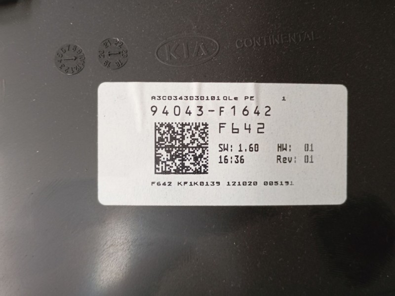 Recambio de cuadro instrumentos para kia sportage iv (ql, qle) 1.6 crdi referencia OEM IAM 94043F1642  