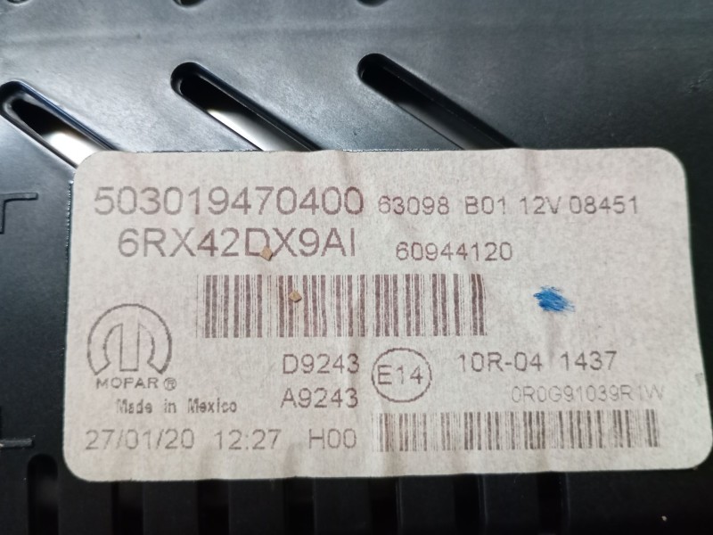 Recambio de cuadro instrumentos para jeep compass (mp, m6, mv, m7) 2.0 crd 4x4 referencia OEM IAM 503019470400 6RX42DX9AI 