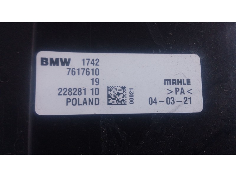 Recambio de electroventilador para bmw x1 (f48) xdrive 25 d referencia OEM IAM   