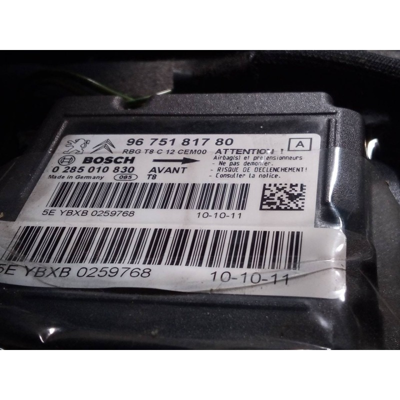 Recambio de centralita airbag para peugeot 3008 active referencia OEM IAM 9675181780 0285010830 