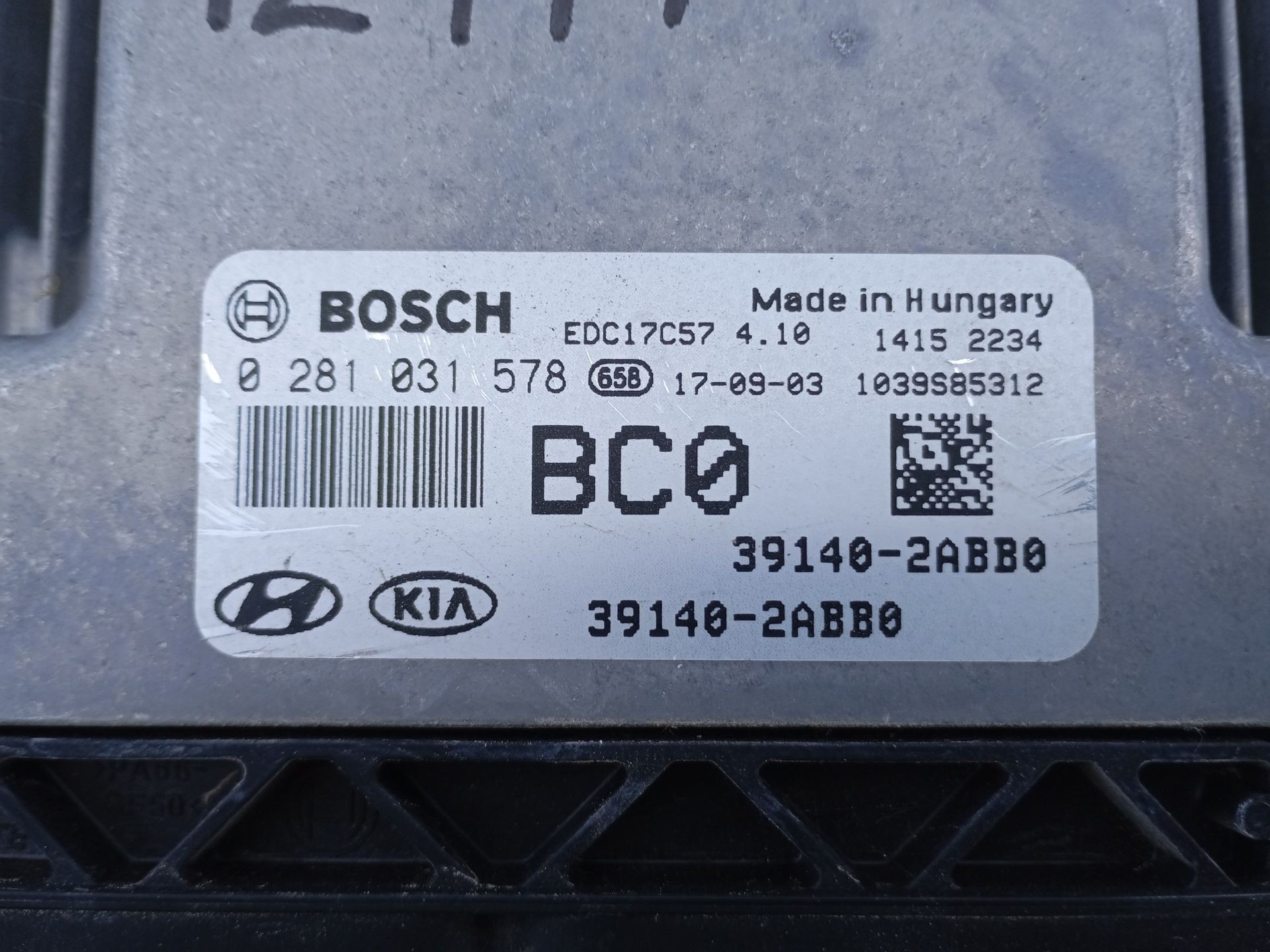 CENTRALITA MOTOR UCE HYUNDAI TUCSON 391402ABB0 / E3-A3-34-1 / 0281031578 391402ABB0E3A33410281031578 - Vista 3