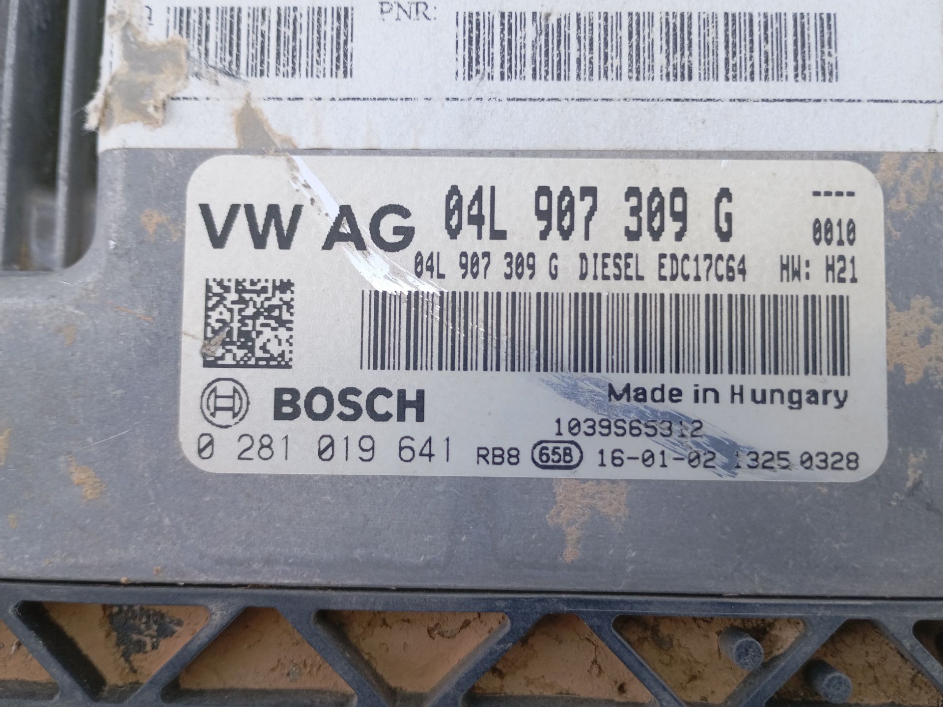 CENTRALITA MOTOR UCE VOLKSWAGEN SCIROCCO (138) 04L907309G / E2-A1-43-7 / 0281019641 04L907309GE2A14370281019641 - Vista 3