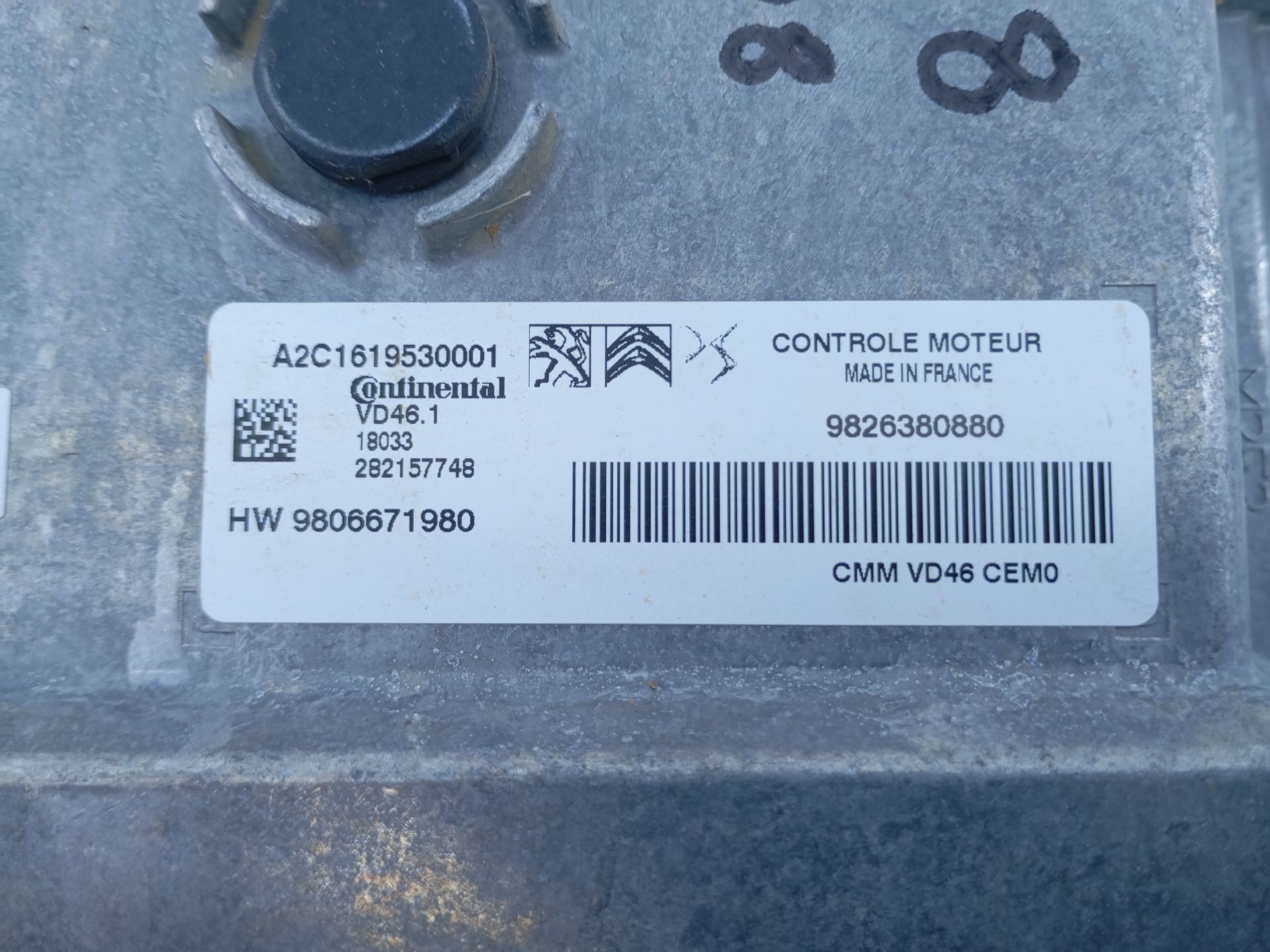 CENTRALITA MOTOR UCE PEUGEOT 3008 9806671980 / E3-B2-26-3 / A2C1619530001 9806671980E3B2263A2C1619530001 - Vista 3