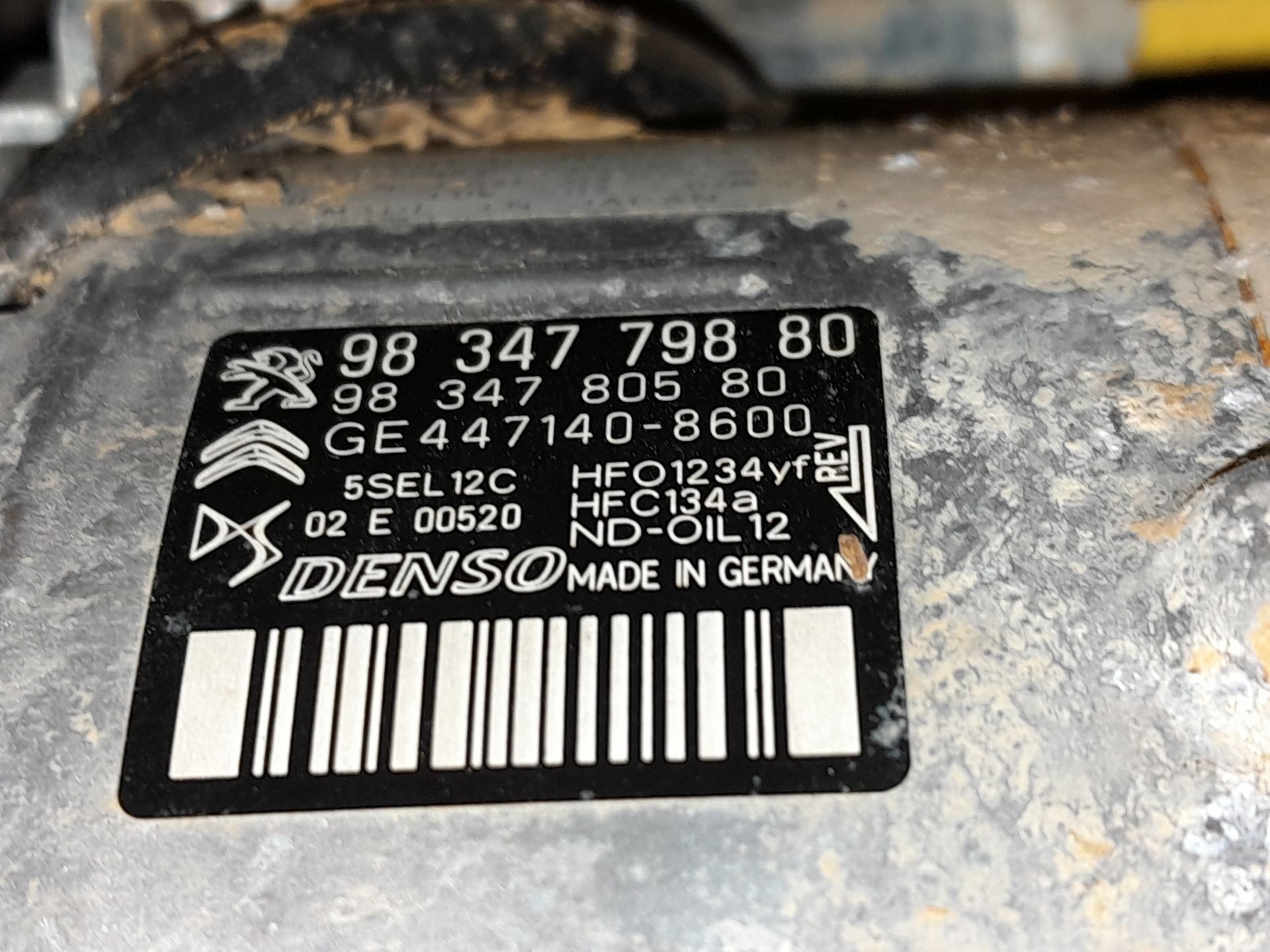 COMPRESOR AIRE ACONDICIONADO CITROËN C3 9834779880 / 4471408600 98347798804471408600 - Vista 2