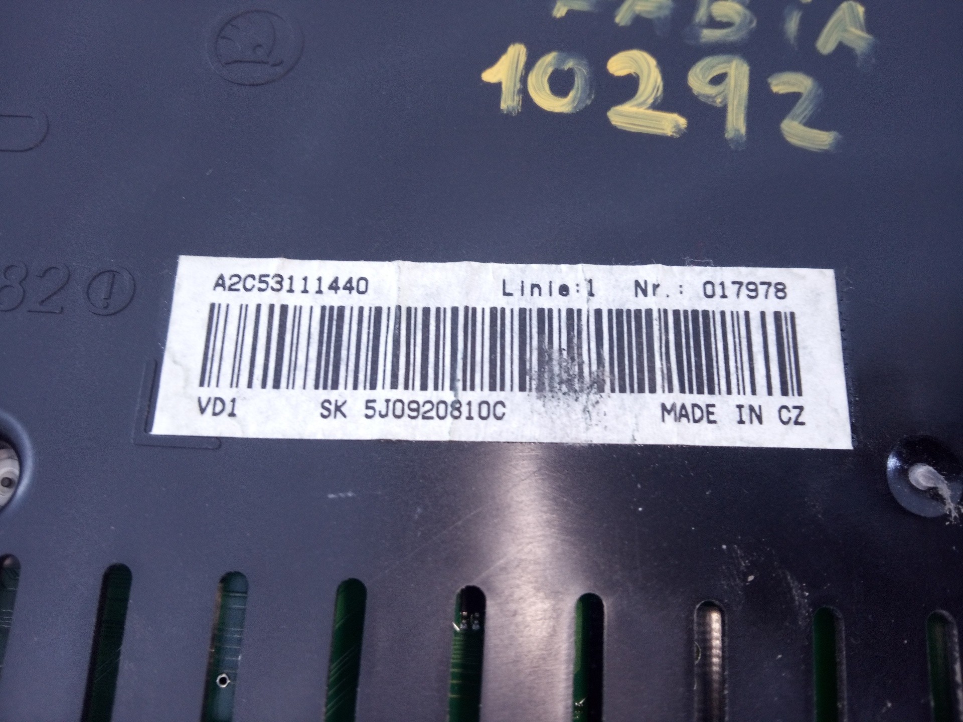 CUADRO INSTRUMENTOS SKODA FABIA (6Y2/6Y3) 5J0920810C / E2-A1-24-2 / V2823466 5J0920810CE2A1242V2823466 - Vista 3