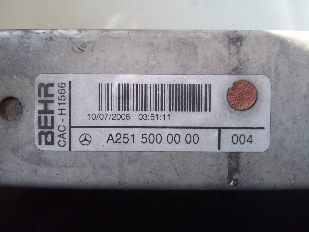 INTERCOOLER MERCEDES-BENZ CLASE R (W251) A2515000000004 / P2-A11-6 A2515000000004P2A116 - Vista 3