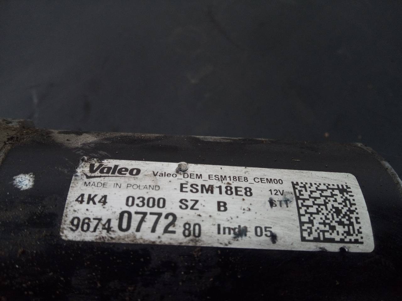 MOTOR ARRANQUE PEUGEOT 308 9674077280 / P3-A7-8-2 / 4K40300SZB 9674077280P3A7824K40300SZB - Vista 2