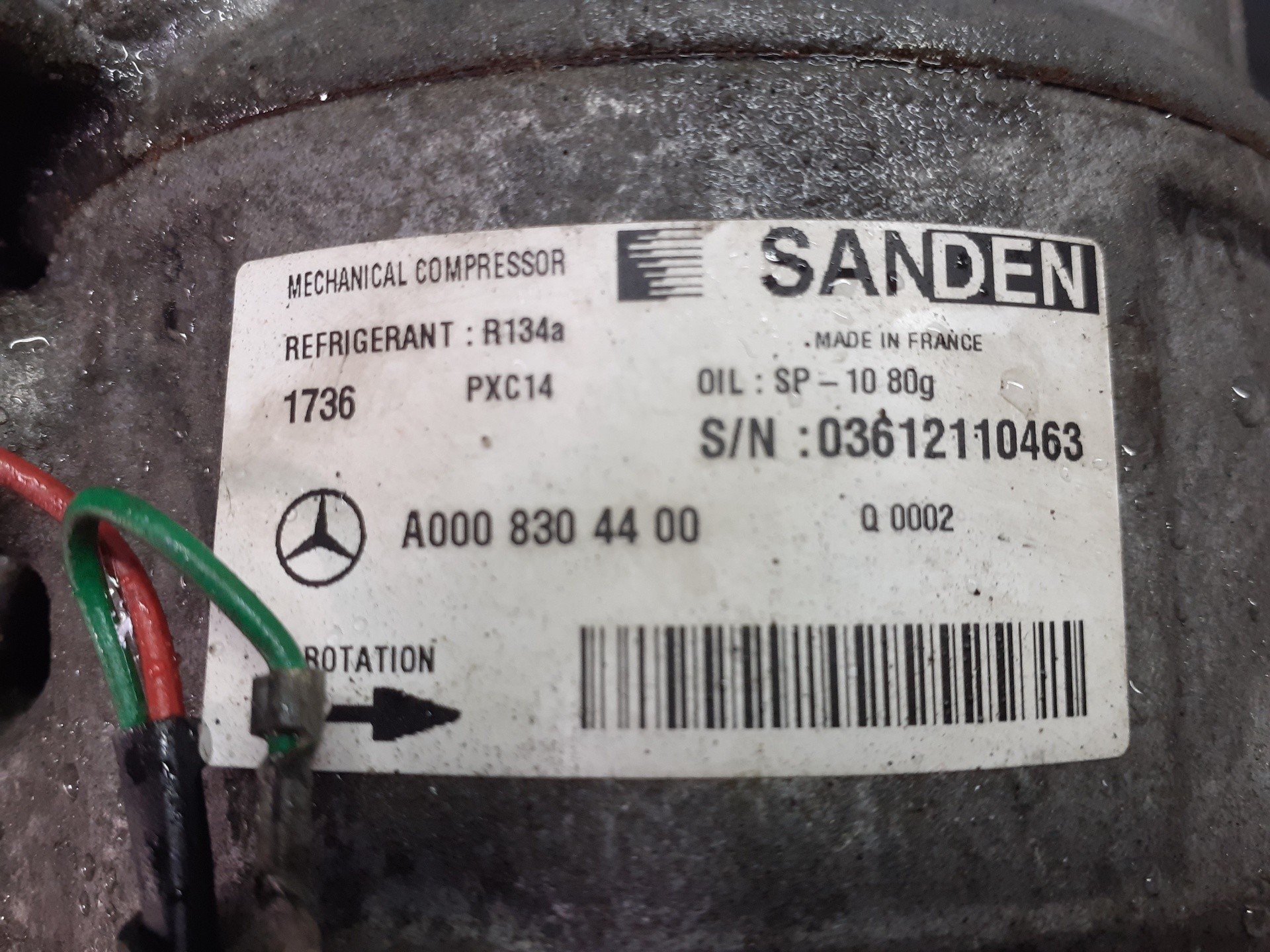 A0008304400 COMPRESSEUR DE CLIMATISATION / P3-A2-3-1 / 03612110463 / 2164089 POU - Photo 5/10