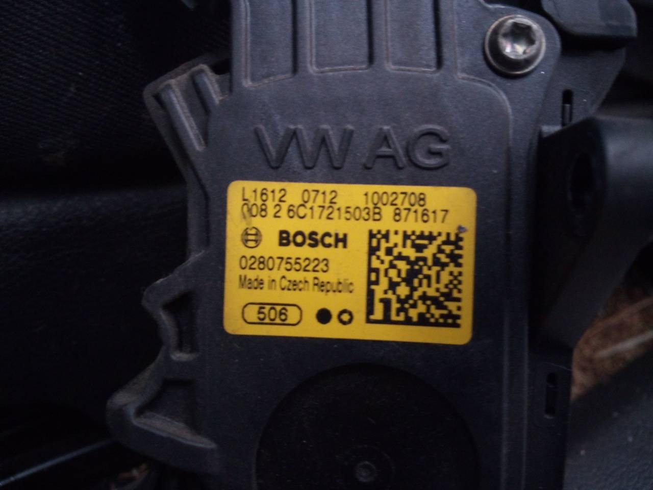 PEDAL ACELERADOR SEAT TOLEDO (KG3) 6C1721503B / 0280755223 6C1721503B0280755223 - Vista 2