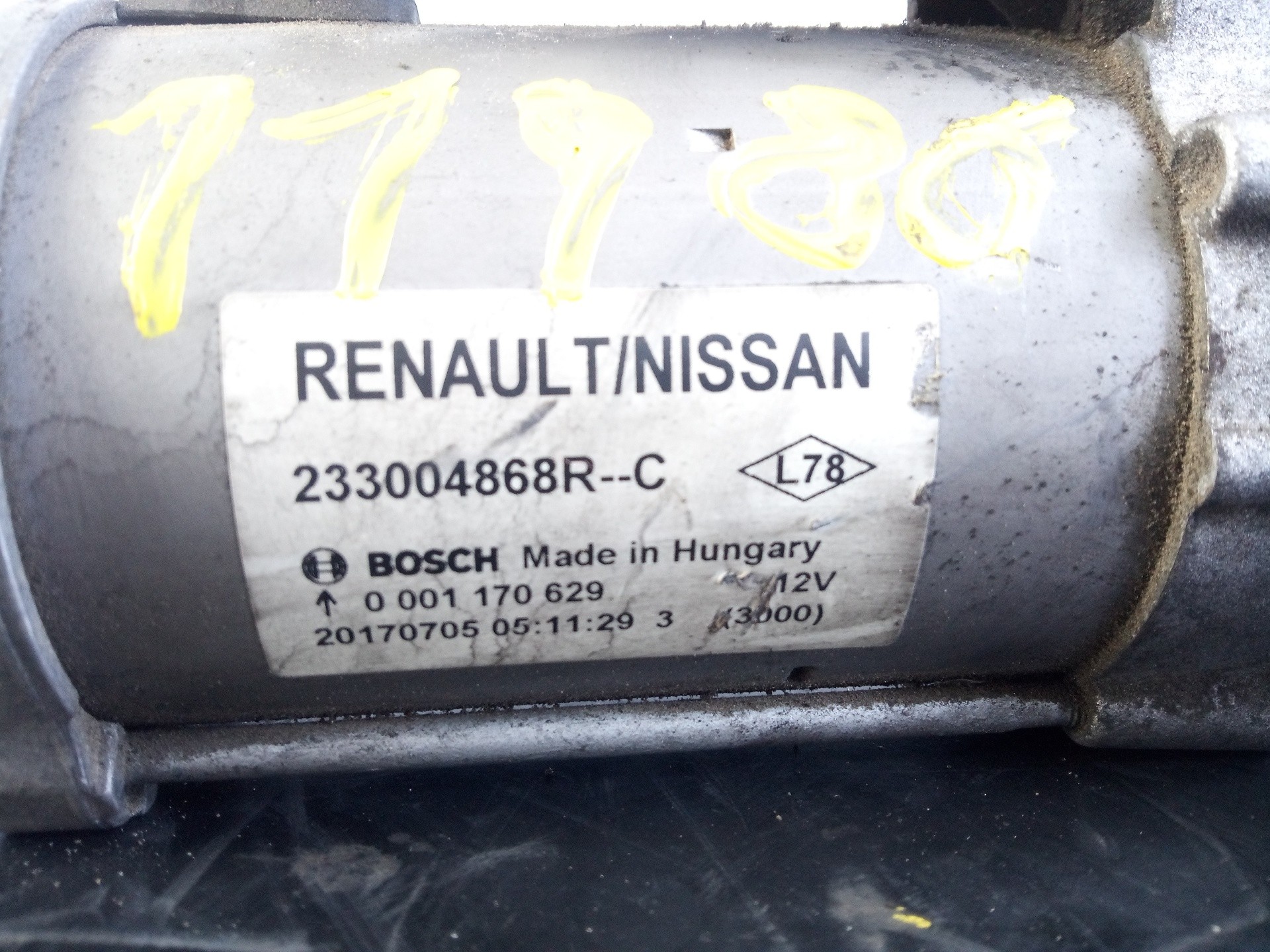 MOTOR ARRANQUE RENAULT MEGANE IV BERLINA 5P 233004868R / P3-A7-19-3 / 20170705 233004868RP3A719320170705 - Vista 3